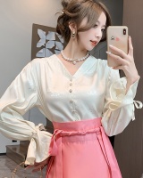 Autumn frenum chiffon Chinese style shirt for women