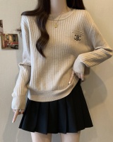 Embroidery embroidered Korean style large yard thick sweater