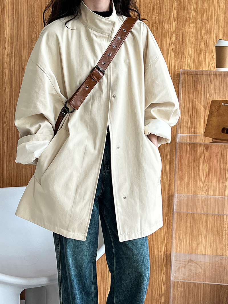 Cstand collar temperament windbreaker Japanese style coat