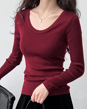 Slim bottoming shirt wool sweater for women
