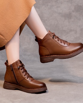 Retro winter boots rubber short boots for women