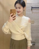 Strapless Pseudo-two wears outside sweater for women