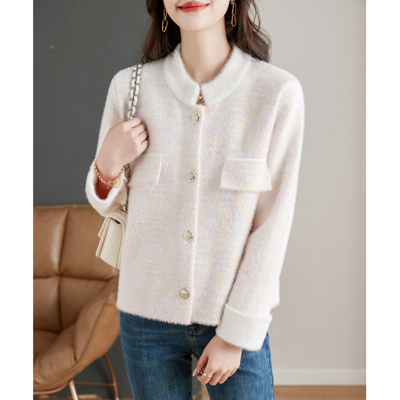 Thermal coat chanelstyle cardigan for women