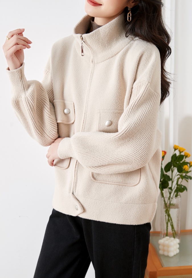 Thermal loose woolen coat all-match thick overcoat