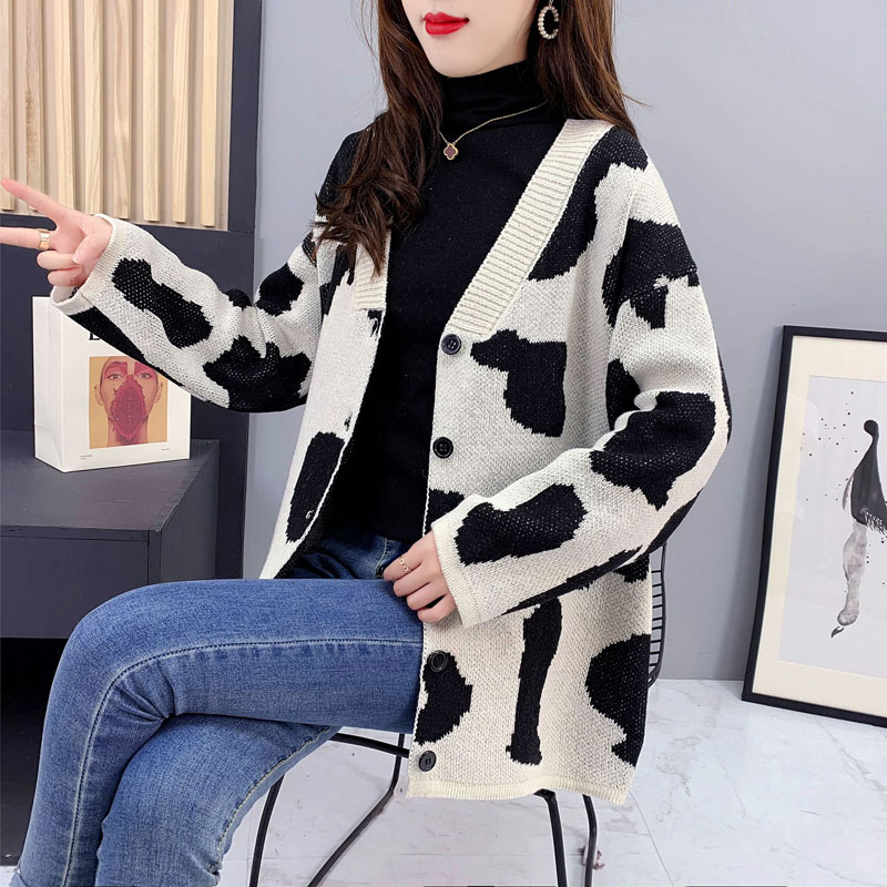 Thick autumn and winter coat lazy cardigan for women