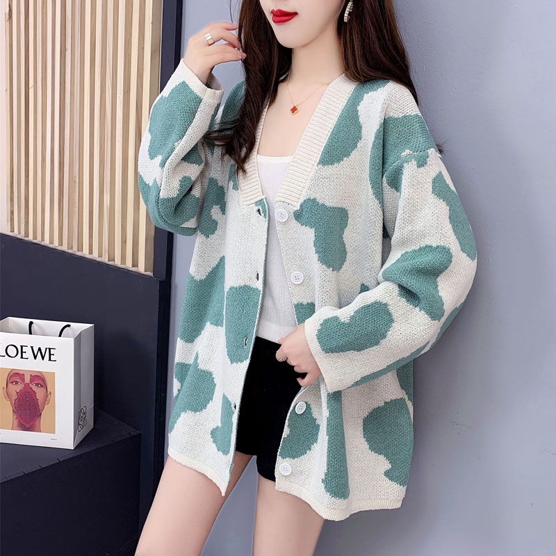 Thick autumn and winter coat lazy cardigan for women