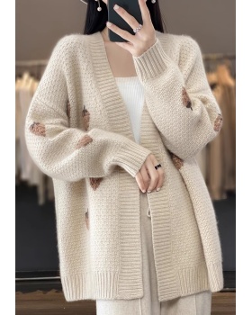 Long thick cardigan autumn and winter tops for women