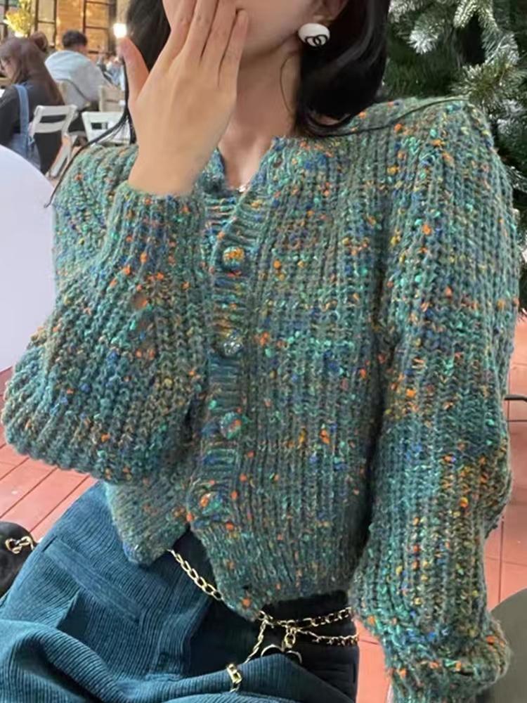 Thick niche cardigan knitted all-match sweater