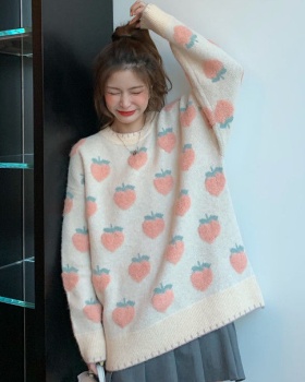 Autumn and winter jacquard bottoming sweater for women