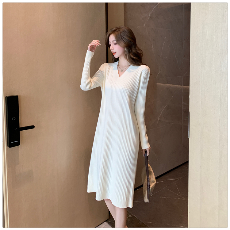 Exceed knee dress autumn and winter sweater dress