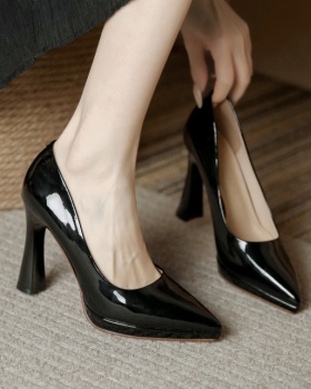 Fashion low high-heeled shoes nude color shoes for women