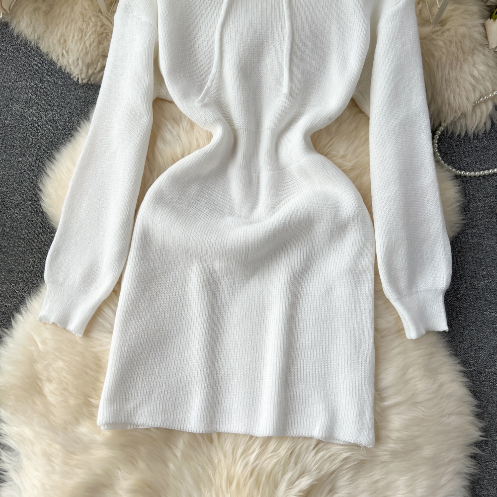 Niche knitted sweater dress long sleeve dress for women