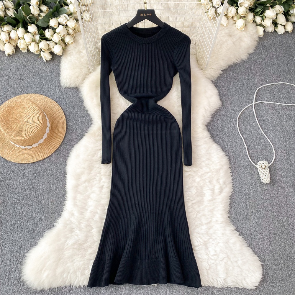 Slim mermaid dress long sweater dress for women