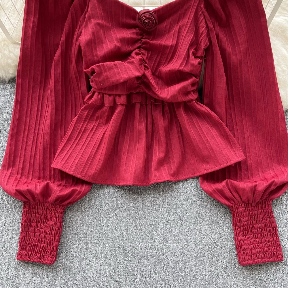 Enticement colors tops fold unique shirt for women