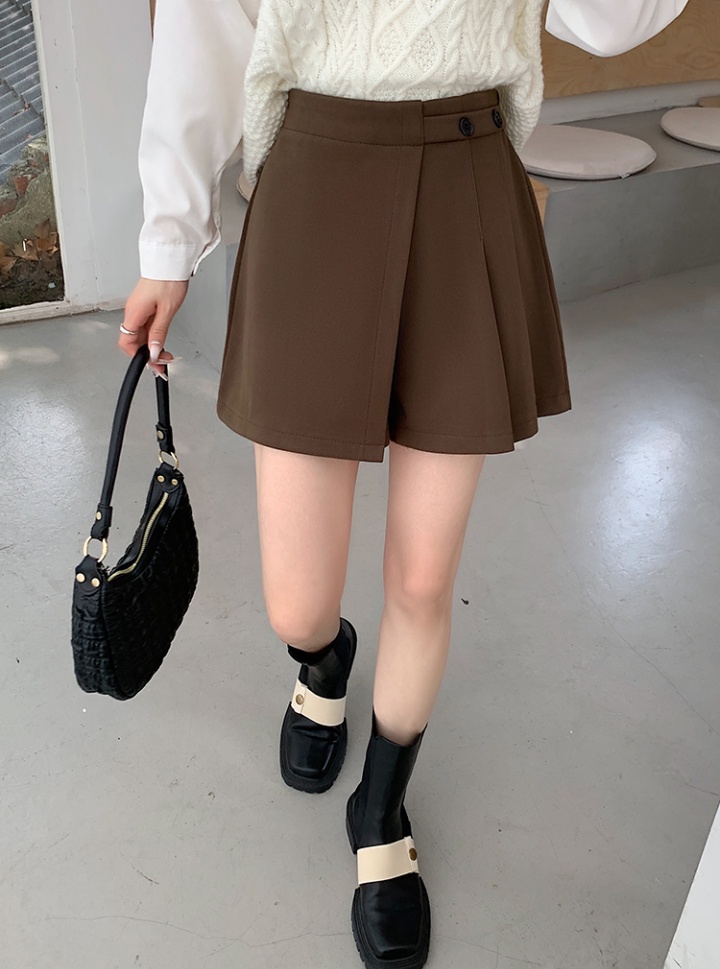 Woolen crimp anti emptied short skirt slim A-line skirt