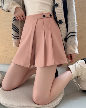 Woolen crimp anti emptied short skirt slim A-line skirt