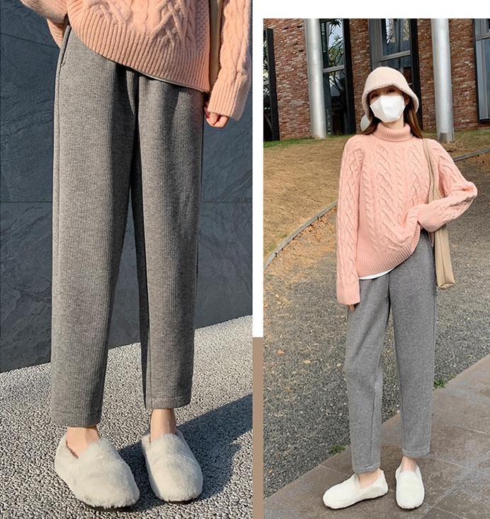 Thermal casual pants thick harem pants for women