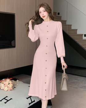 Knitted overcoat autumn and winter sweater dress for women