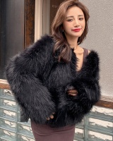 Imitation of fox fur elmo overcoat winter plush coat