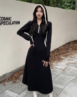 Large yard autumn long dress black slim dress for women