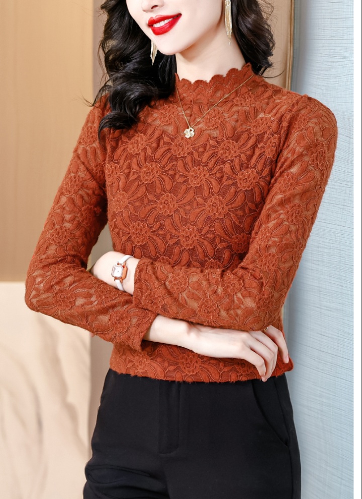 Autumn wears outside bottoming shirt lace shirts for women