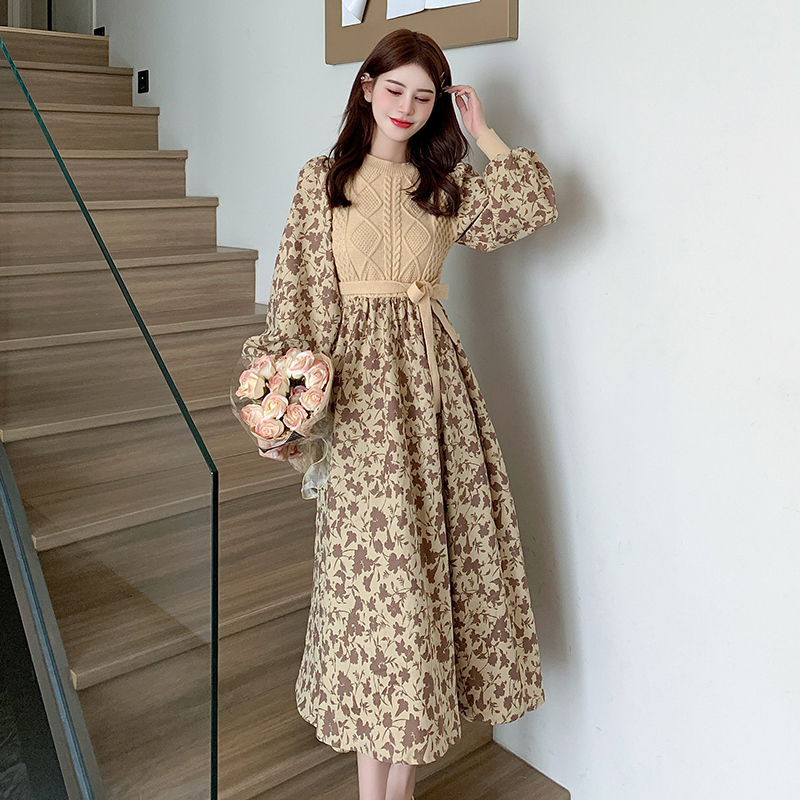 Autumn and winter knitwear sweet dress