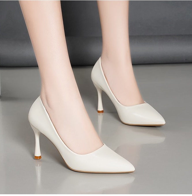 Fine-root pure shoes Korean style lazy shoes for women