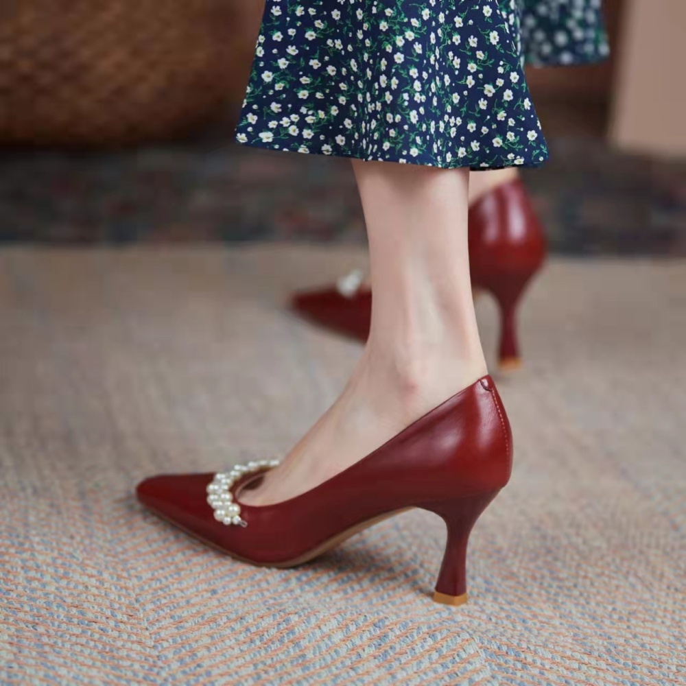 Pointed low shoes fashion high-heeled shoes for women