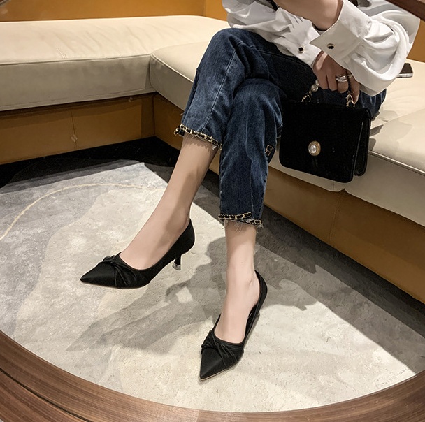 Fine-root shoes pointed high-heeled shoes for women