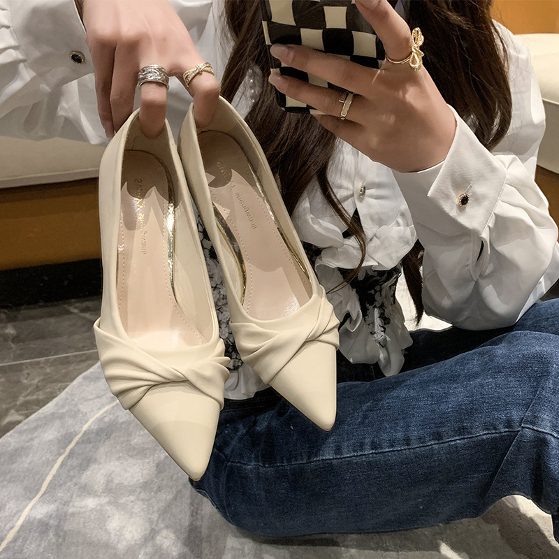 Fine-root shoes pointed high-heeled shoes for women