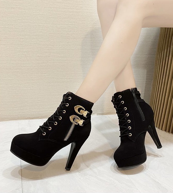 High-heeled ankle boots martin boots for women