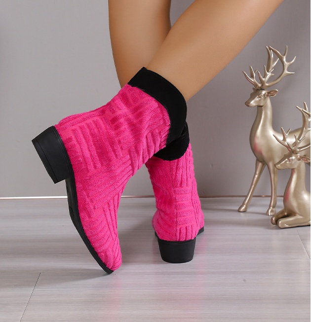 Thick winter pure boots middle cylinder large yard towel