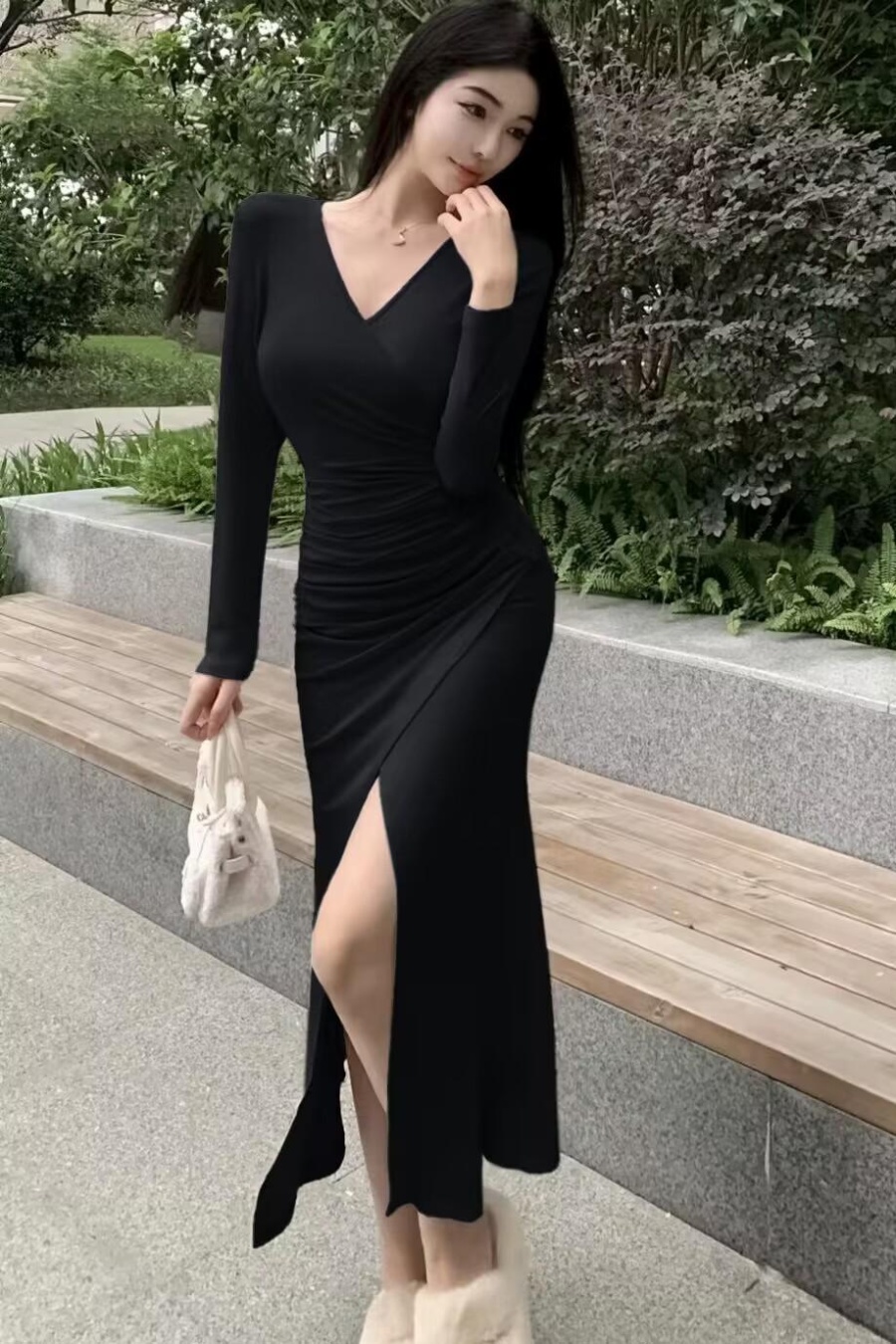 Long sleeve dress long dress for women