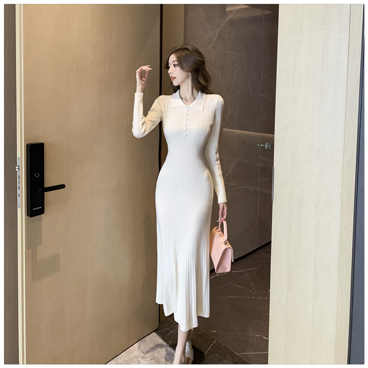 Slim France style sweater dress knitted dress