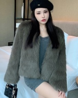 Elmo fox fur short fur coat light winter V-neck overcoat