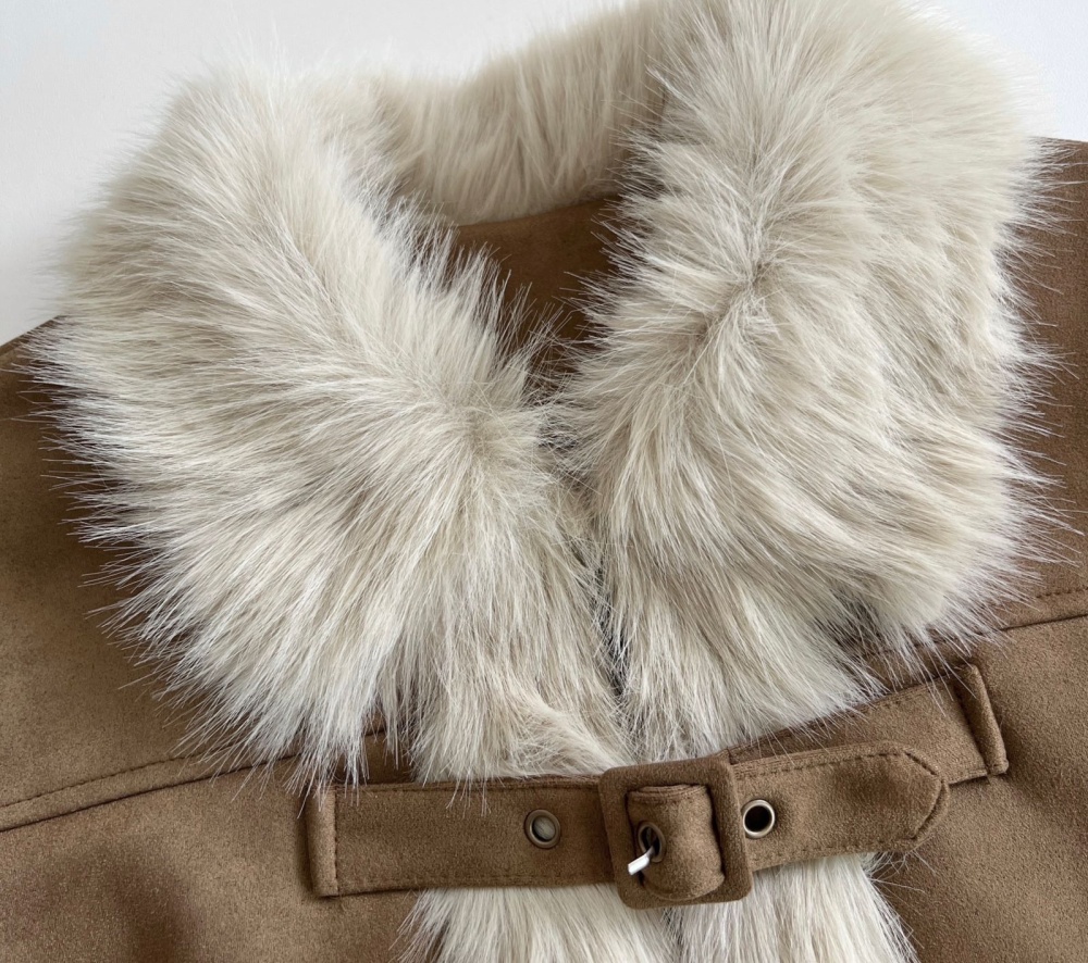 Clip cotton woolen coat temperament tops 2pcs set