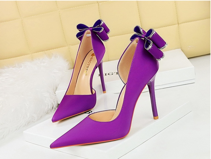 Banquet pointed high-heeled shoes low hollow shoes