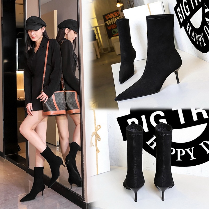 Winter simple women's boots fashion fine-root short boots