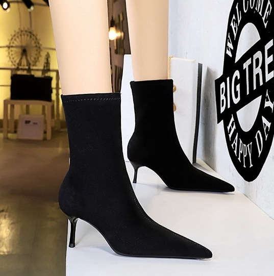 Winter simple women's boots fashion fine-root short boots