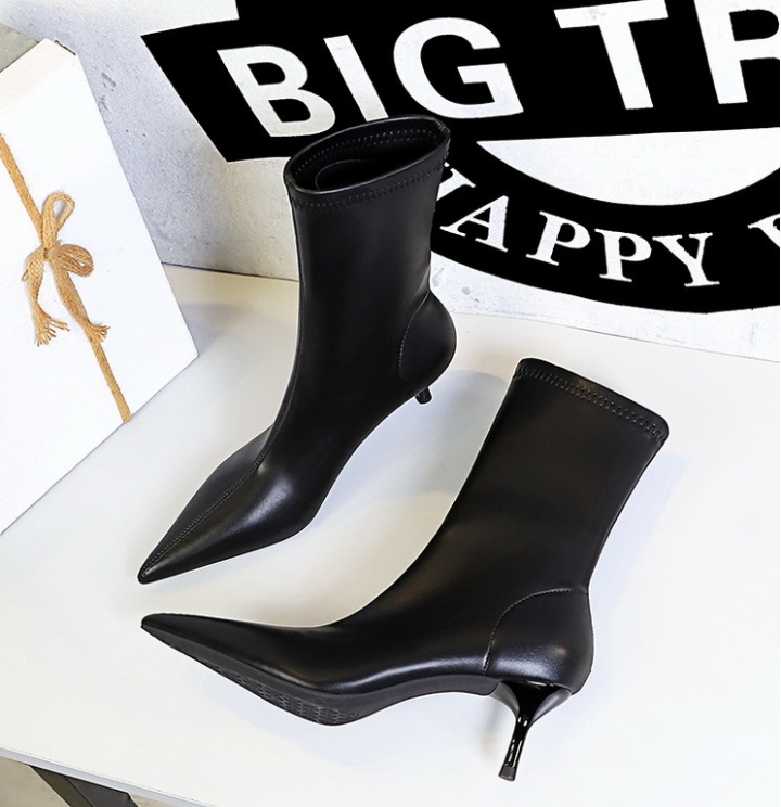 Simple middle-heel women's boots banquet short boots