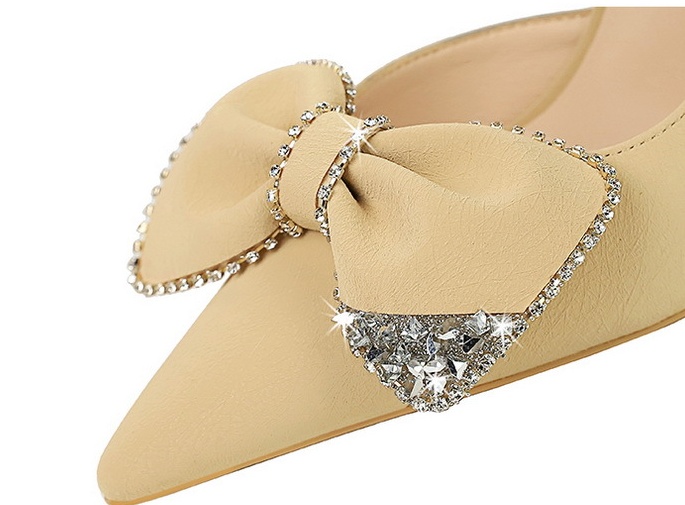 Rhinestone fashion high-heeled shoes bow shoes