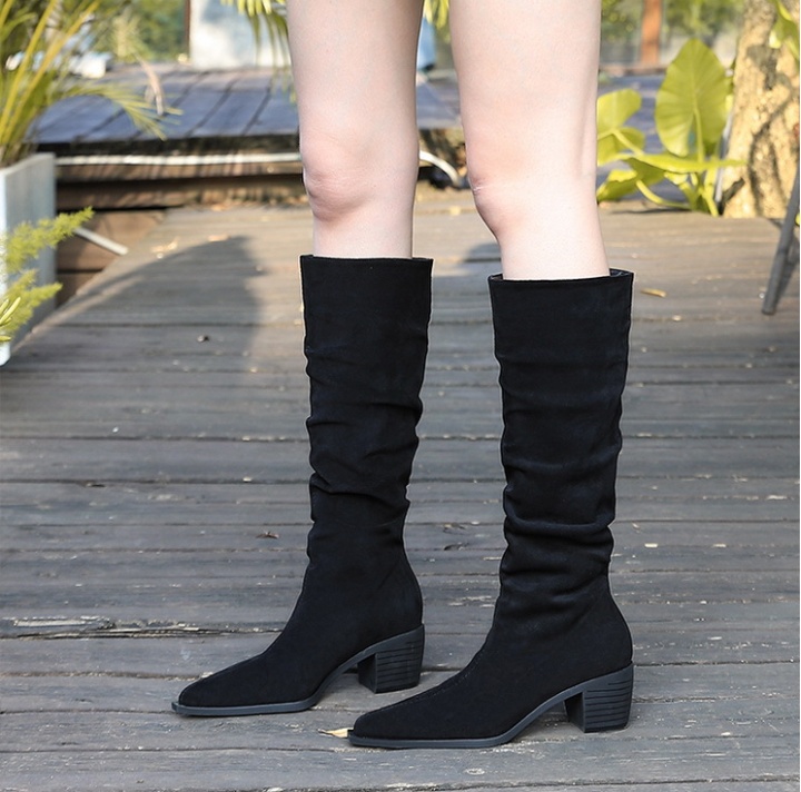 Fashion retro thigh boots broadcloth winter women's boots
