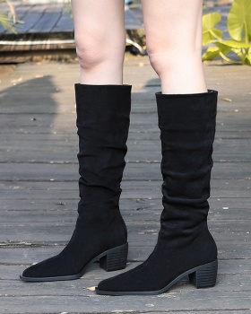 Fashion retro thigh boots broadcloth winter women's boots