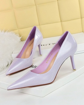 Simple fine-root shoes banquet high-heeled shoes for women