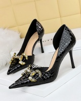 Metal shoes European style high-heeled shoes for women
