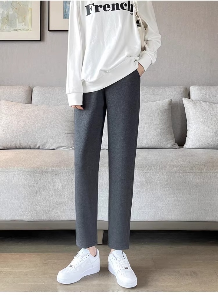 Plus velvet straight pants complex sweatpants for women