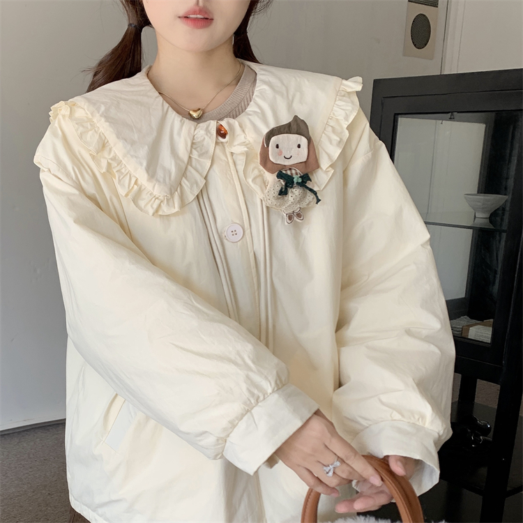 Winter thick bread clothing doll collar cotton coat for women