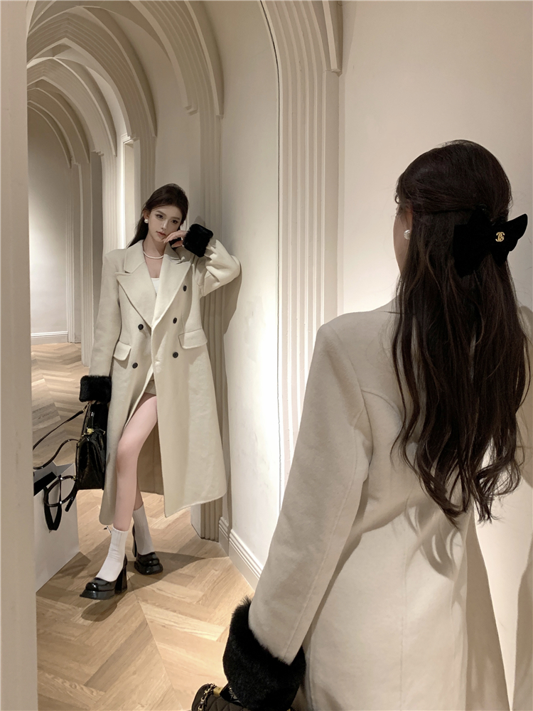 Light Korean style coat elmo sleeve long windbreaker