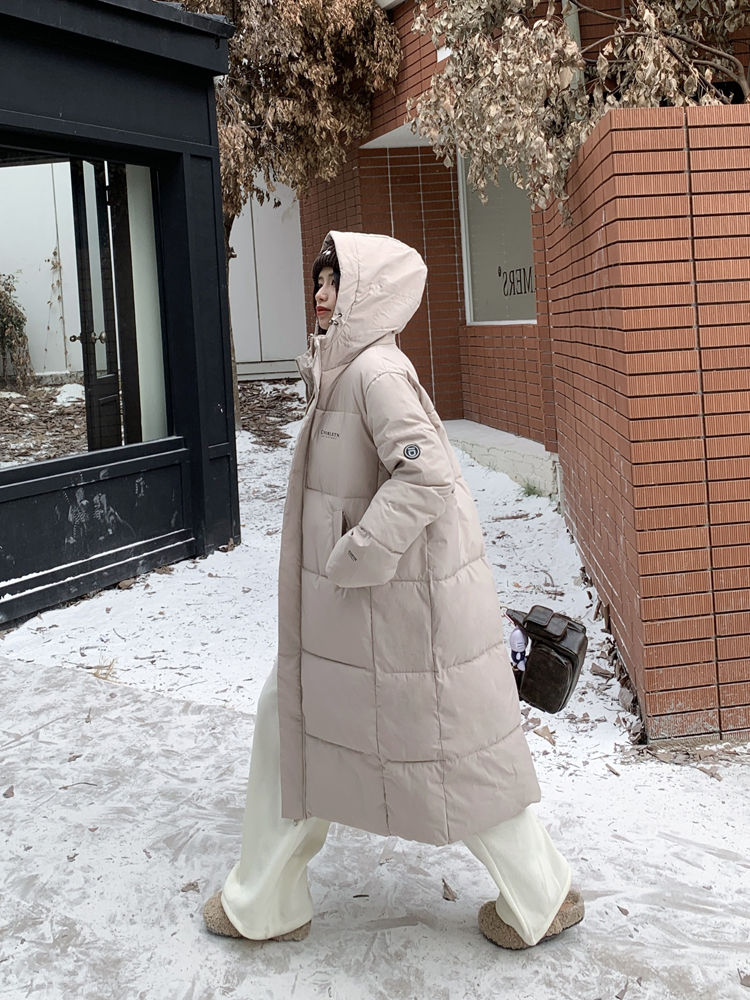 Thermal loose coat hooded thick bread clothing for women