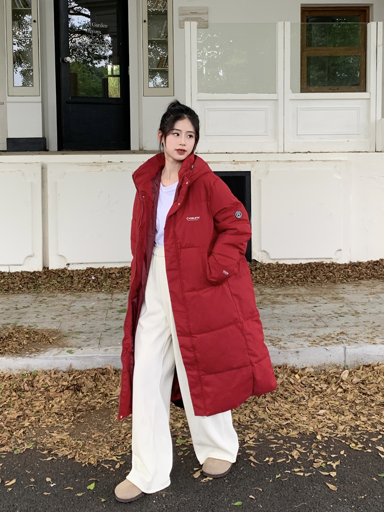 Thermal loose coat hooded thick bread clothing for women